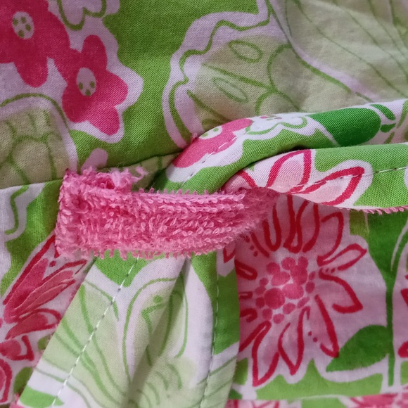 🪷VERY RARE Lilly Pulitzer🪷 - Green/Pink Butterfly/Flower Robe - Picture 10 of 16